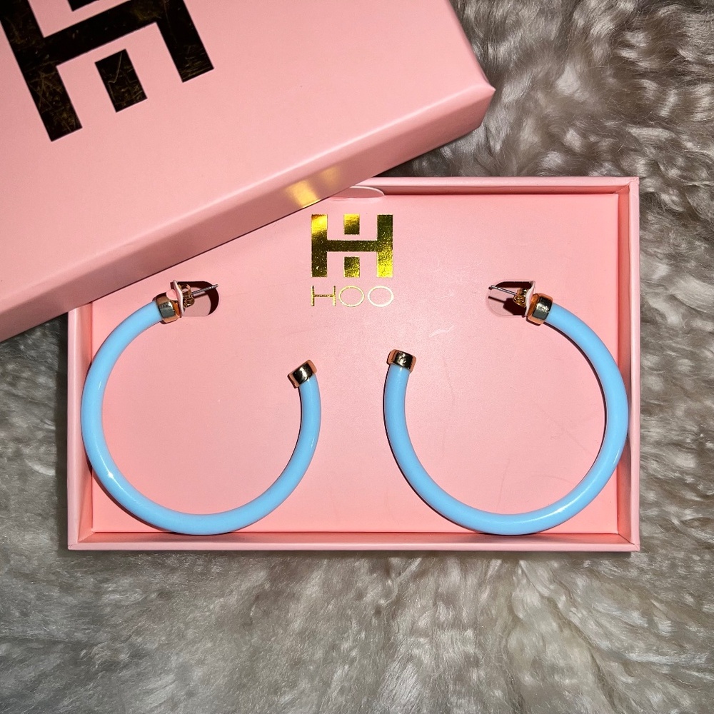 Hoo Hoops 2” Hoop Earrings - Surf